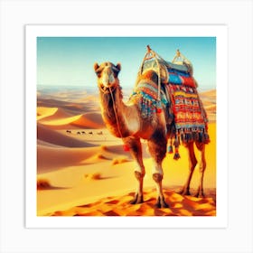 Camel In The Desert 6 Art Print