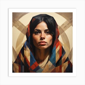 Geometric Chilean Woman 04+ Art Print