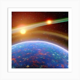 Earth In Space Art Print