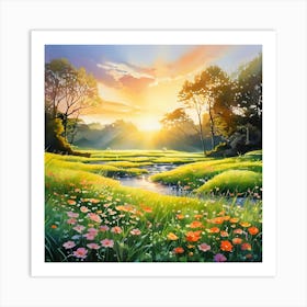 Landscape Painting 9 Art Print