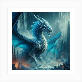 Blue Dragon Art Print