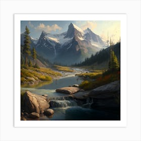 Natural Landscape Painting Art Print