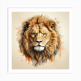 Lion Head 4 Art Print