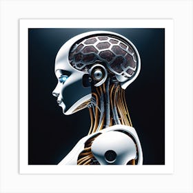 Robot Head 25 Art Print