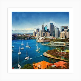 Sydney Harbour 1 Art Print