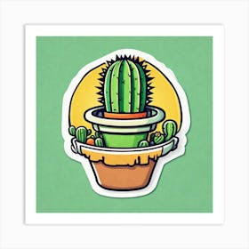 Cactus Sticker 1 Art Print