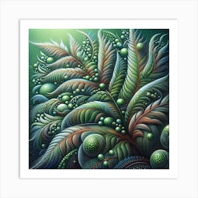 Green fern 14 Art Print