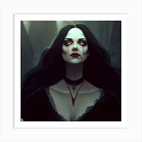 Vampire Girl Art Print