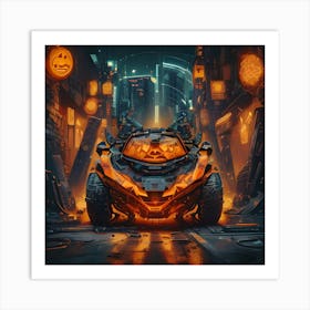 Pumpkin Car (Cyberpunk37) Art Print