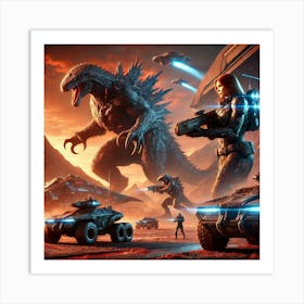 Nova Icarus Martian War Machines Art Print