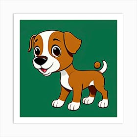 Cartoon Dog Art Print