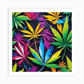 Marijuana Leaves - Marijuana Stock Videos & Royalty-Free Footage Art Print