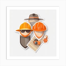 Group Of Construction Workers Art Print