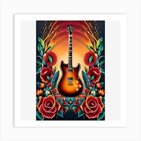 Mexican Guitar Art Print