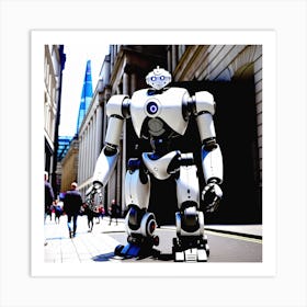 Robot In London 20 Art Print