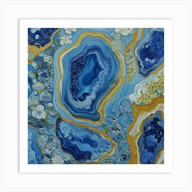 Blue Agate Art Print