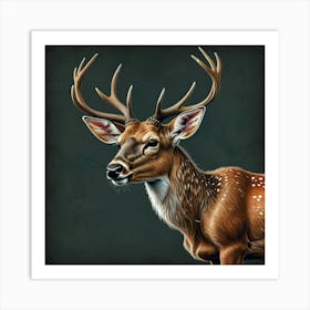 Deer Portrait 6 Art Print