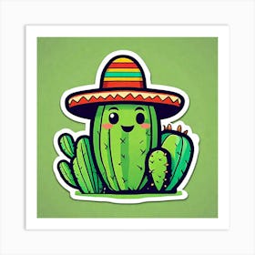 Cactus Sticker 23 Art Print