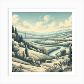 Landscape By Robert Art Print