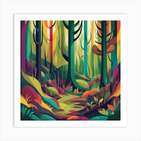 Colorful Forest 8 Art Print