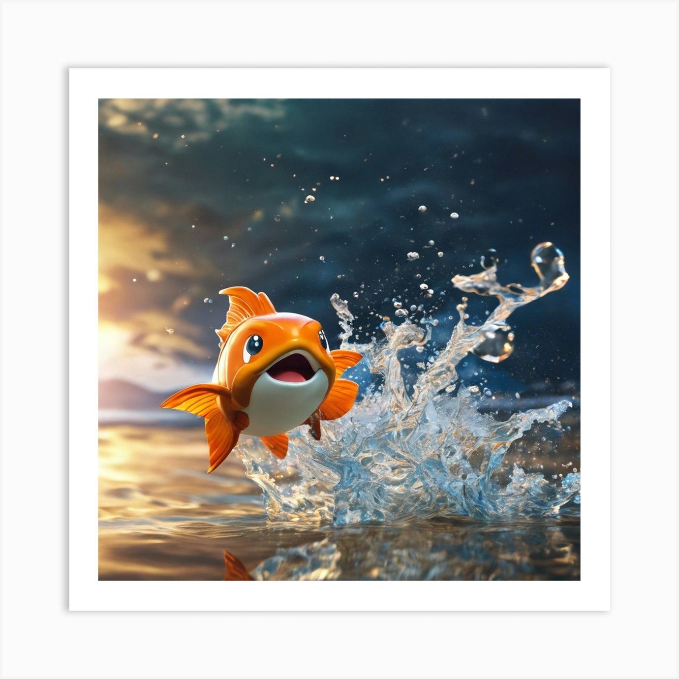 Pokémon Goldfish Art Print