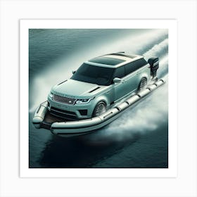 A Range Rover Design As A Speed Boat 2 Art Print