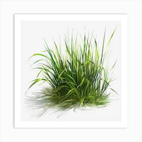 Watercolor-Spring-Grass-Clipart.21 Art Print