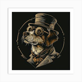 Steampunk Dog 32 Art Print