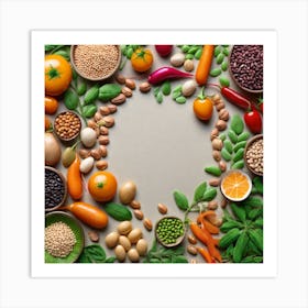 Frame Created From Legumes On Edges And Nothing In Middle Miki Asai Macro Photography Close Up Hy (7) Art Print