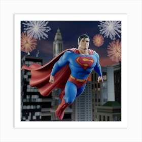 A 3d Render Of Superman Flying Through T Mluw9gsjq Swoqlnjkmjew Zxhdihwtsu P2tzkrc0lug Art Print