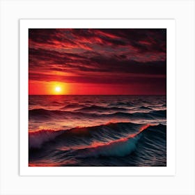 Sunset Over The Ocean 67 Art Print