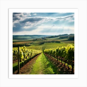 Vineyards In England Art Print