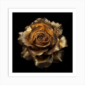 Gold Rose 5 Art Print