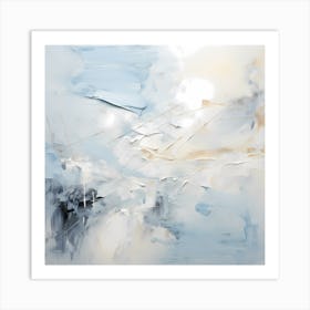 Whispers of Tranquility: Abstract Serenity in Brushstrokes Art Print