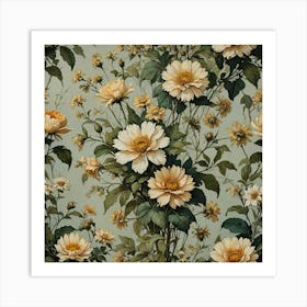 Dahlias Art Print