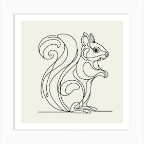 Squirrel Picasso style 2 Art Print