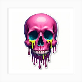 Dripping Skull 2 Art Print