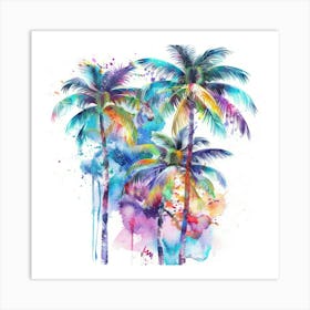 Watercolor Palm Trees 5 Art Print