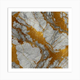 Gold Marble Texture Art Print