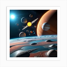 Space Planets Art Print