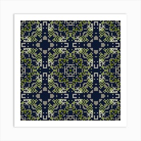 Abstract geometrical pattern with hand drawn decorative elements 8 Art Print