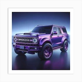 Purple Ford Bronco 1 Art Print