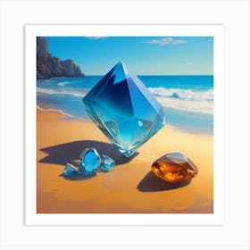 Diamonds On The Beach 1 Art Print