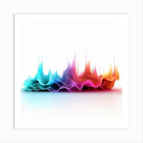 Abstract Sound Wave Print Art Print