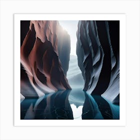 Canyons In The Desert Art Print