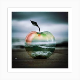 Apple On The Beach Art Print