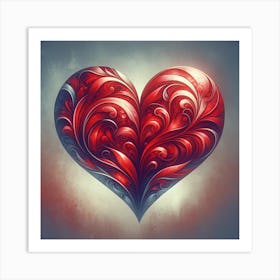 Abstract Heart Art Print