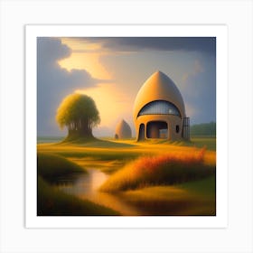 House In The Field 2 Art Print