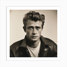 Black And White Photograph Of James Dean 1 Art Print