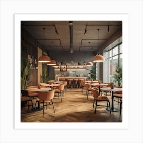 Cafe Interior Design Art Print